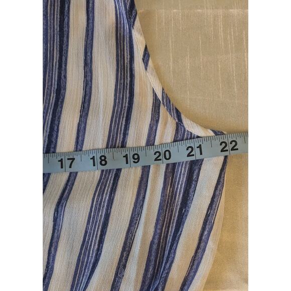 Chico's Gaucho Striped Jumpsuit Size 1.5 US 10 Medium Navy And White - Picture 6 of 8